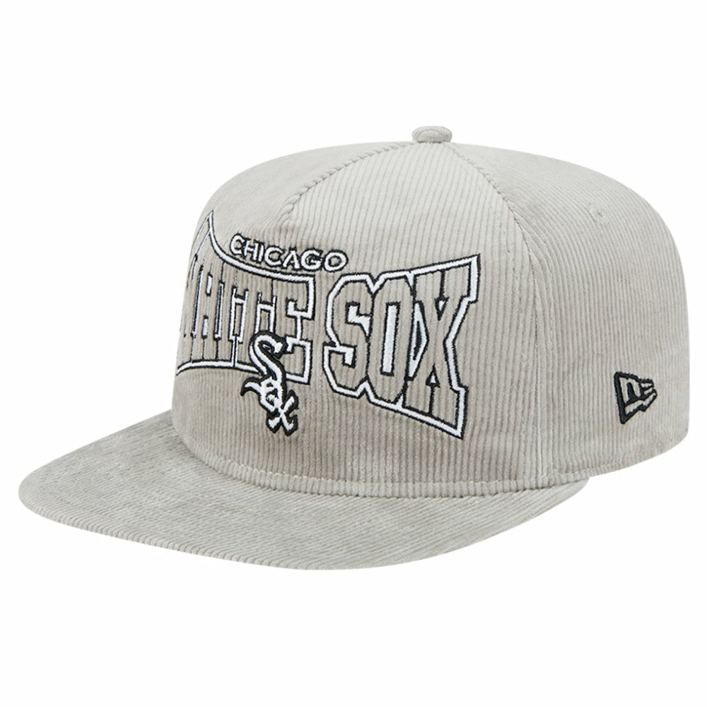 New Era Chicago White Sox Gray Corduroy Golfer Snapback Hat Hats - MLB