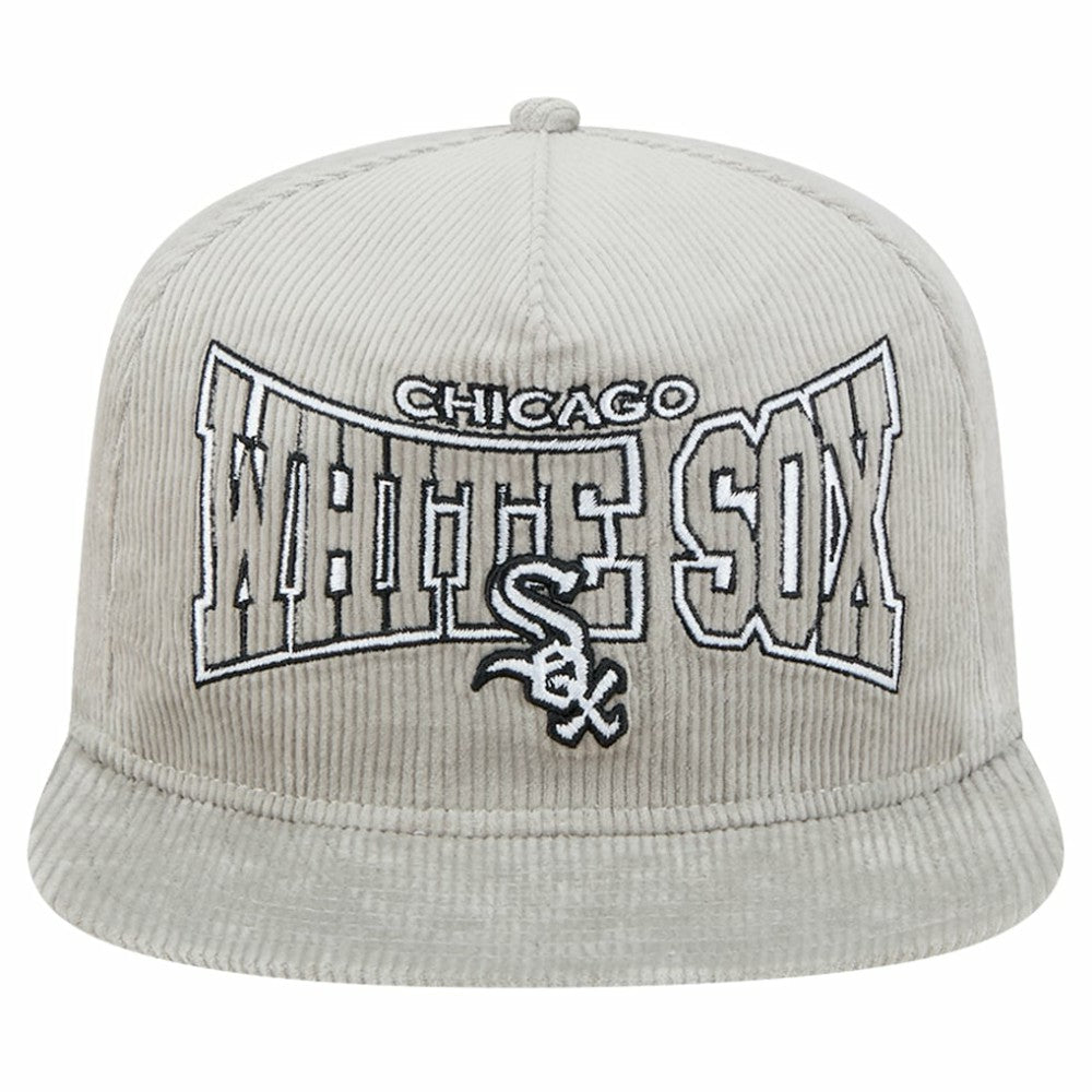 New Era Chicago White Sox Gray Corduroy Golfer Snapback Hat Hats - MLB