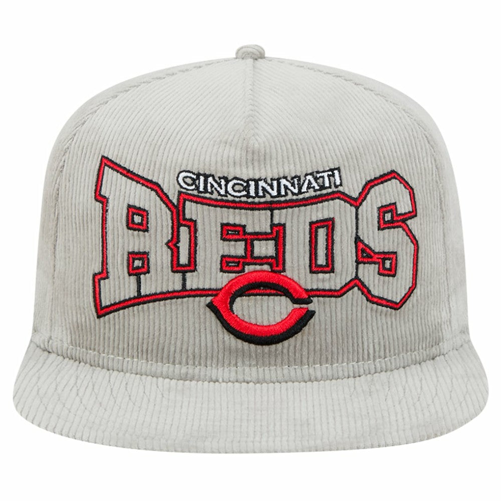 New Era Cincinnati Reds Gray Corduroy Golfer Snapback Hat Hats - MLB