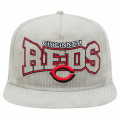 New Era Cincinnati Reds Gray Corduroy Golfer Snapback Hat Hats - MLB