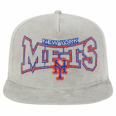 New Era New York Mets Gray Corduroy Golfer Snapback Hat Hats - MLB