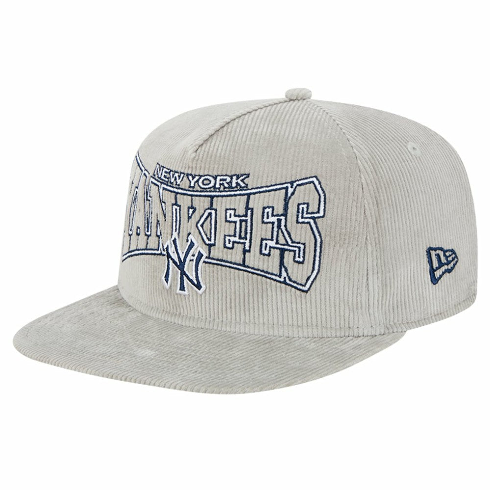 New Era New York Yankees Gray Corduroy Golfer Snapback Hat Hats - MLB