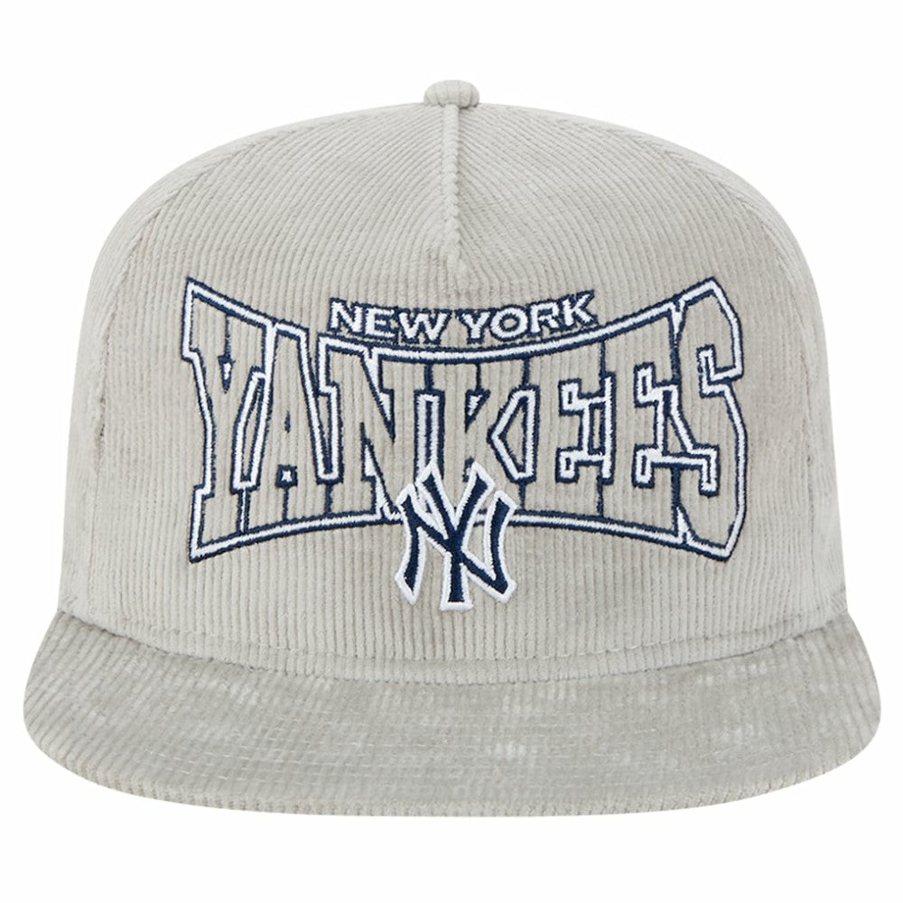 New Era New York Yankees Gray Corduroy Golfer Snapback Hat Hats - MLB