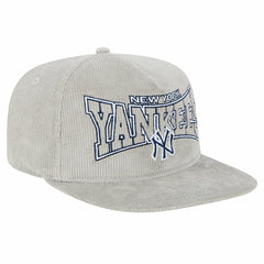 New Era New York Yankees Gray Corduroy Golfer Snapback Hat Hats - MLB