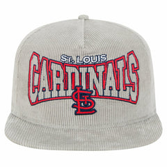 New Era St. Louis Cardinals Gray Corduroy Golfer Snapback Hat Hats - MLB