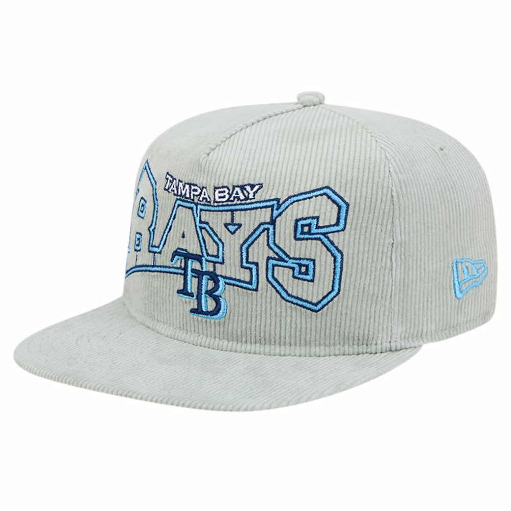 New Era Tampa Bay Rays Gray Corduroy Golfer Snapback Hat Hats - MLB