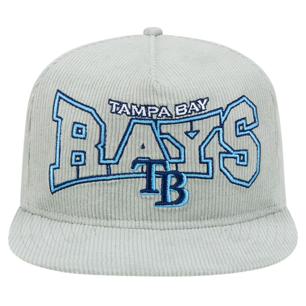 New Era Tampa Bay Rays Gray Corduroy Golfer Snapback Hat Hats - MLB