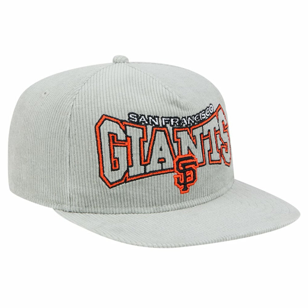 New Era San Francisco Giants Gray Corduroy Golfer Snapback Hat Hats - MLB