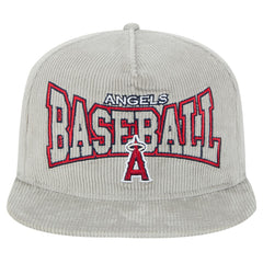 New Era Los Angeles Angels Gray Corduroy Golfer Snapback Hat Hats - MLB