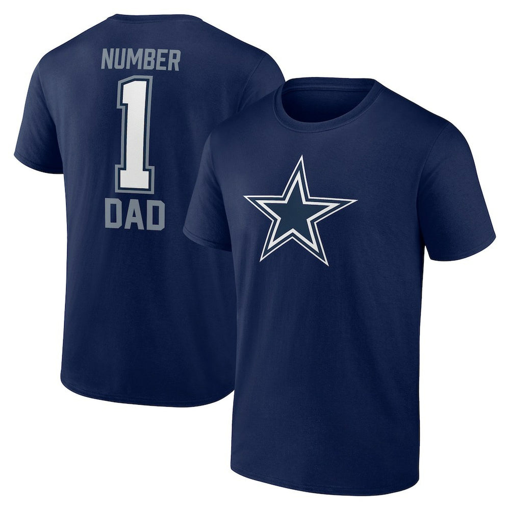 Dallas Cowboys #1 Dad T-Shirt Navy | Fanatics