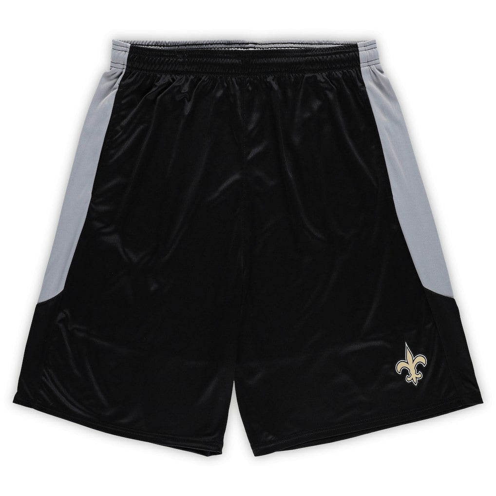 New Orleans Saints Big & Tall Team Logo Shorts Black | Fanatics