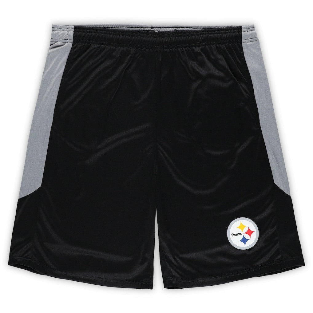 Pittsburgh Steelers Big & Tall Team Logo Shorts Black | Fanatics