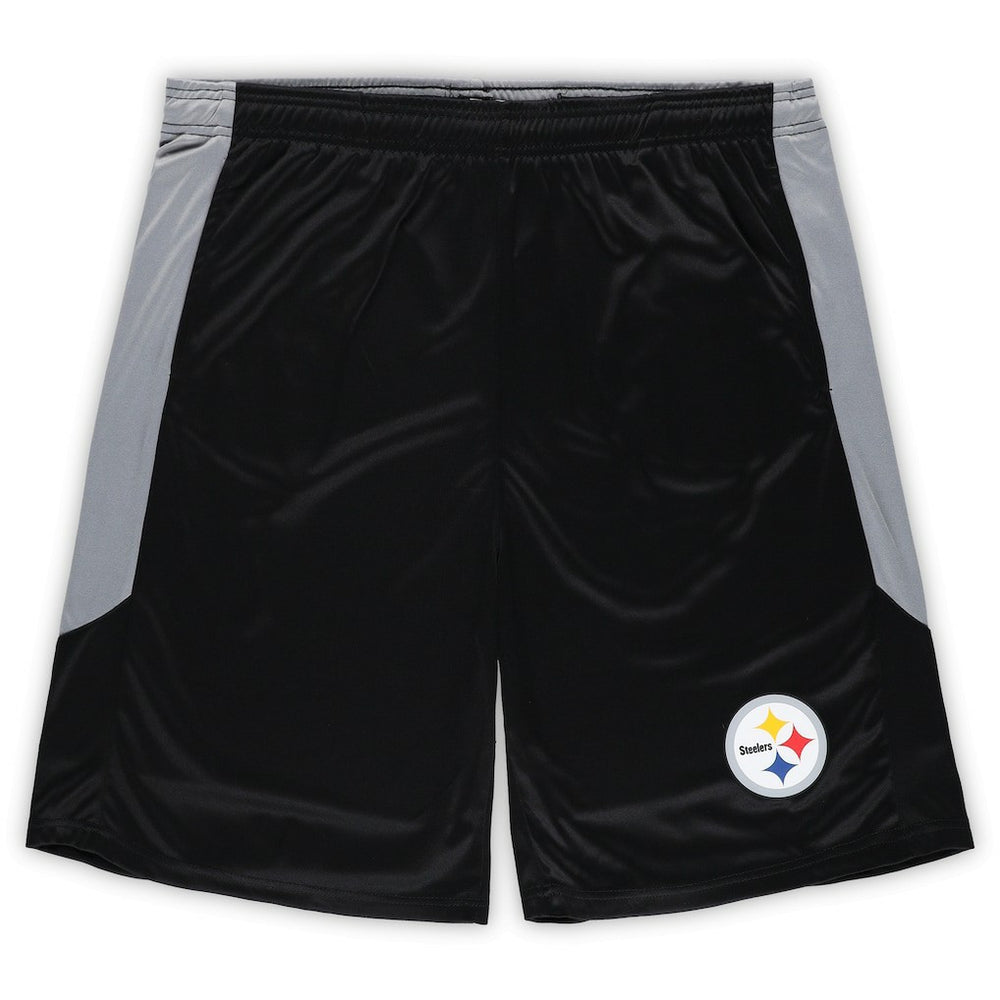 Pittsburgh Steelers Big & Tall Team Logo Shorts Black | Fanatics