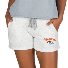 Denver Broncos Concepts Sport Women's Mainstream Terry Lounge Shorts Oatmeal | NFL