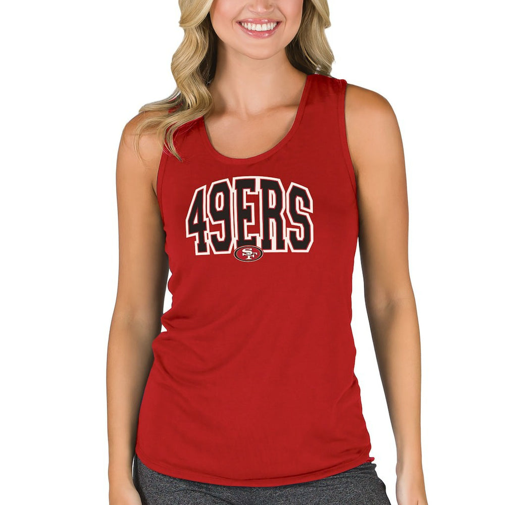 San Francisco 49ers Concepts Sport Women's Marathon Racer Back Tank Top Scarlet | NFL