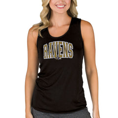 Baltimore Ravens Concepts Sport Women's Marathon Racer Back Tank Top Black | NFL