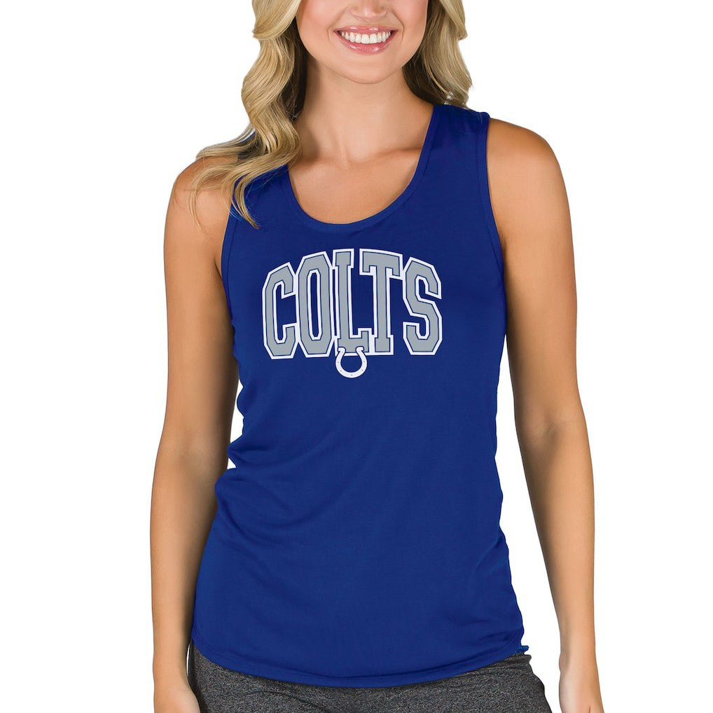 Indianapolis Colts Concepts Sport Women's Marathon Racer Back Tank Top Royal | NFL