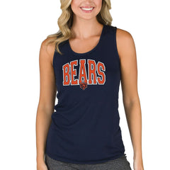 Chicago Bears Concepts Sport Women's Marathon Racer Back Tank Top Navy | NFL