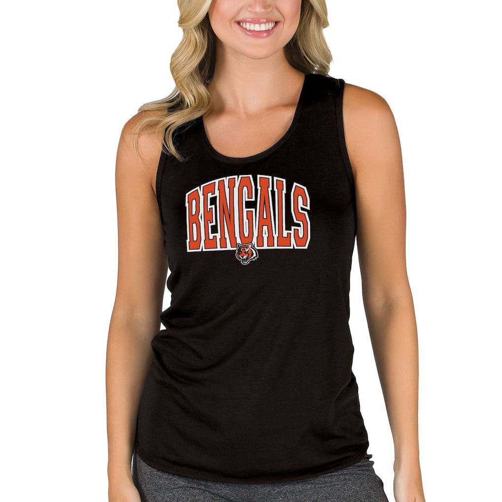 Cincinnati Bengals Concepts Sport Women's Marathon Racer Back Tank Top Black | NFL