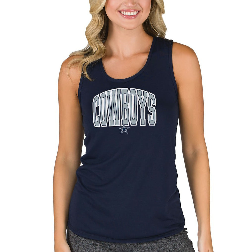 Dallas Cowboys Concepts Sport Women's Marathon Racer Back Tank Top Navy | NFL