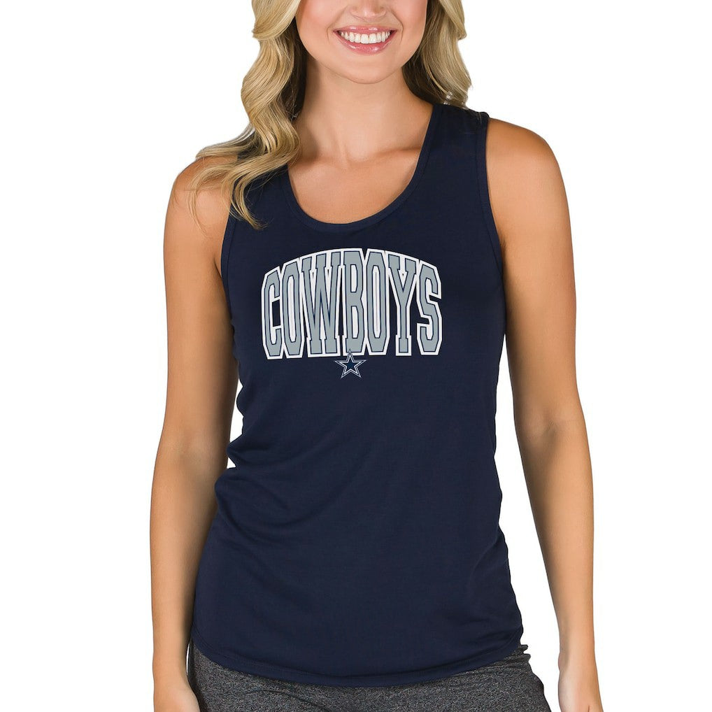 Dallas Cowboys Concepts Sport Women's Marathon Racer Back Tank Top Navy | NFL