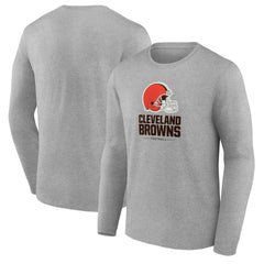 Cleveland Browns Team Lockup Long Sleeve T-Shirt Gray | NFL