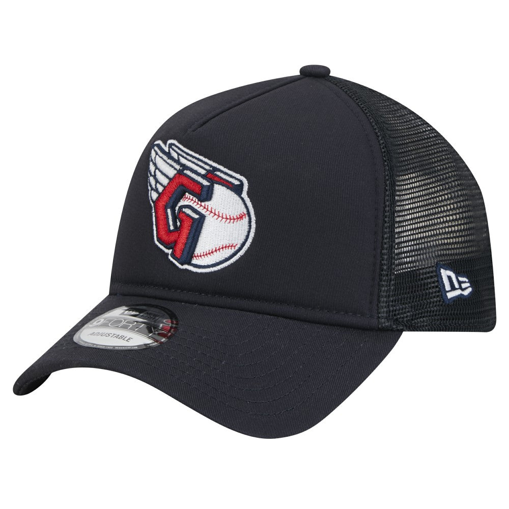 Cleveland Guardians New Era 9FORTY A-Frame Trucker Adjustable Hat - MLB