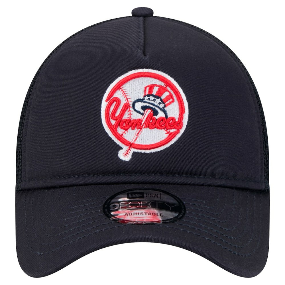 New York Yankees New Era 9FORTY A-Frame Trucker Adjustable Hat - MLB