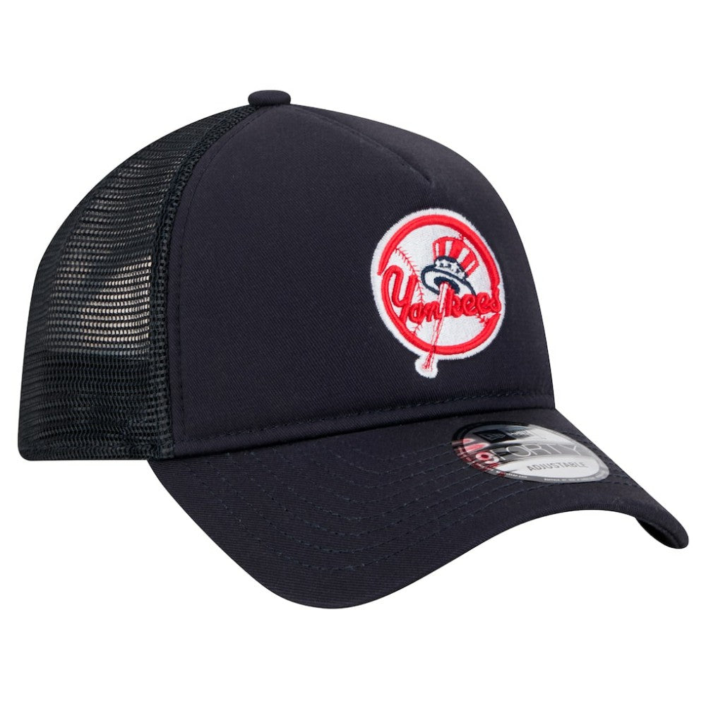 New York Yankees New Era 9FORTY A-Frame Trucker Adjustable Hat - MLB
