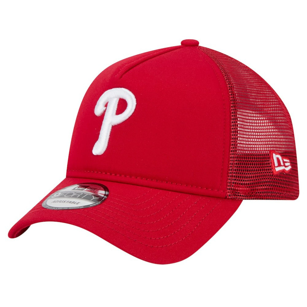 Philadelphia Phillies New Era 9FORTY A-Frame Trucker Adjustable Hat - MLB