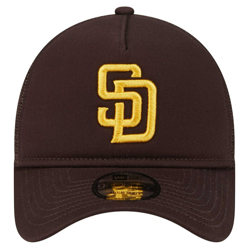 San Diego Padres New Era 9FORTY A-Frame Trucker Adjustable Hat - MLB