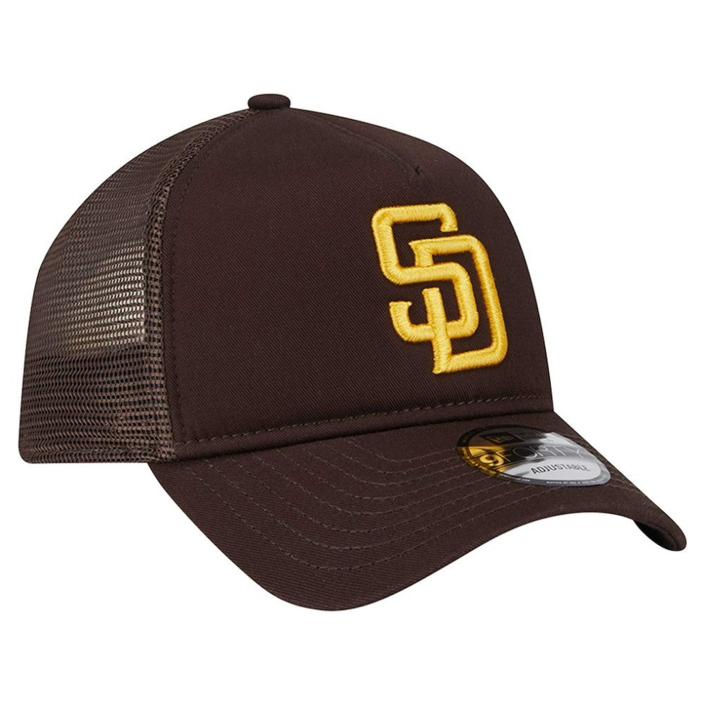San Diego Padres New Era 9FORTY A-Frame Trucker Adjustable Hat - MLB