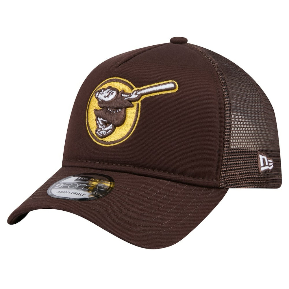 San Diego Padres New Era 9FORTY A-Frame Trucker Adjustable Hat - MLB