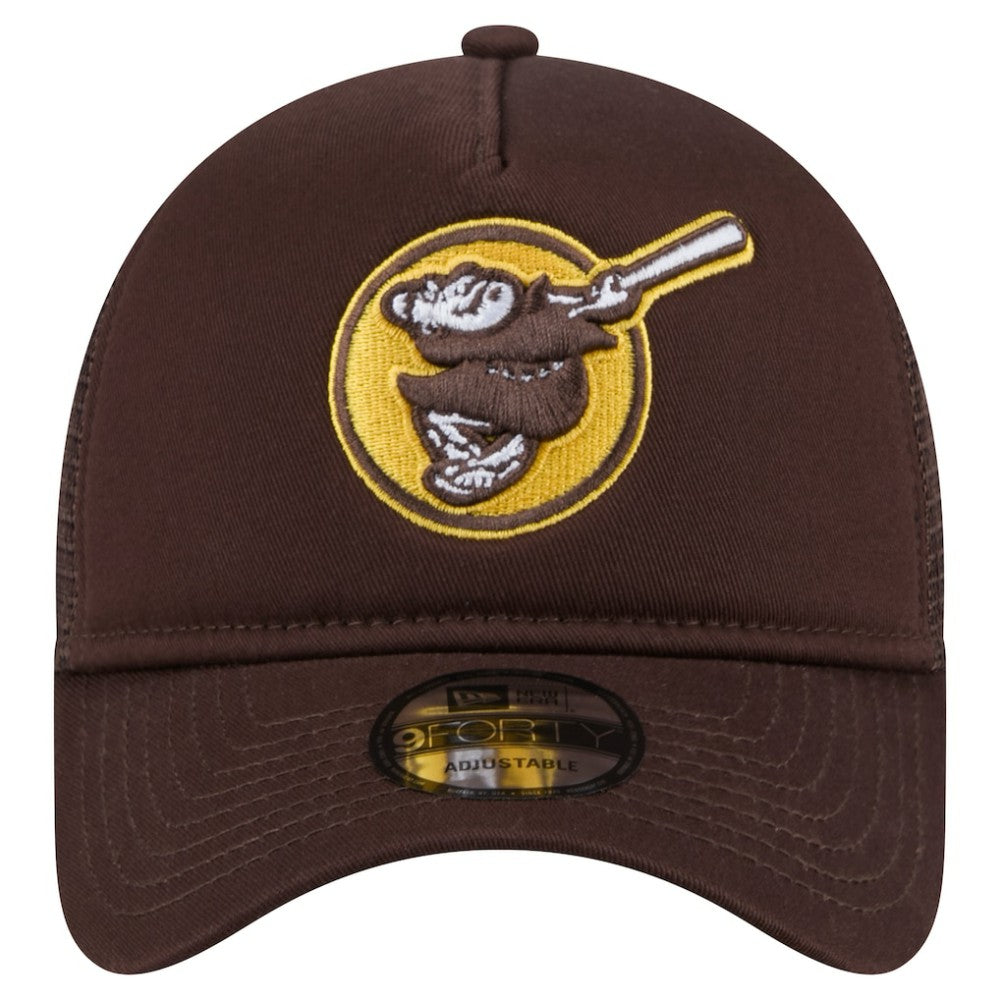 San Diego Padres New Era 9FORTY A-Frame Trucker Adjustable Hat - MLB
