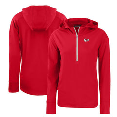 Kansas City Chiefs Cutter & Buck Women's Primary Mark Daybreak Eco Recycled Half-Zip Hoodie Red | NFL