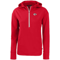 Kansas City Chiefs Cutter & Buck Women's Primary Mark Daybreak Eco Recycled Half-Zip Hoodie Red | NFL