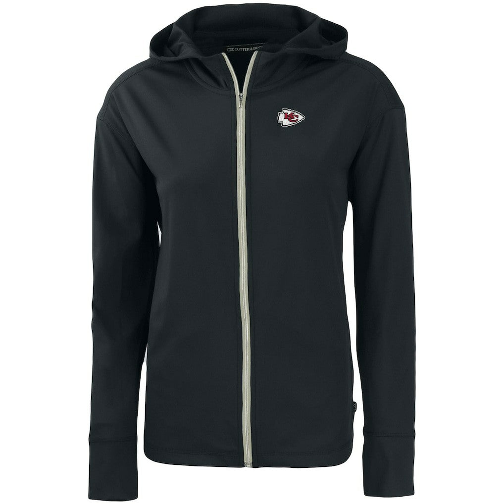 Kansas City Chiefs Cutter & Buck Women's Primary Mark Daybreak Eco Recycled Full-Zip Hoodie Black | NFL