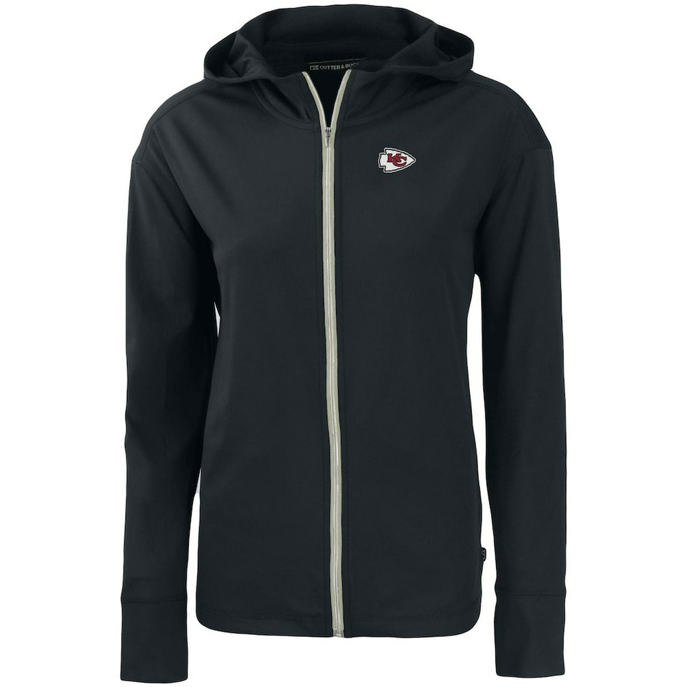 Kansas City Chiefs Cutter & Buck Women's Primary Mark Daybreak Eco Recycled Full-Zip Hoodie Black | NFL