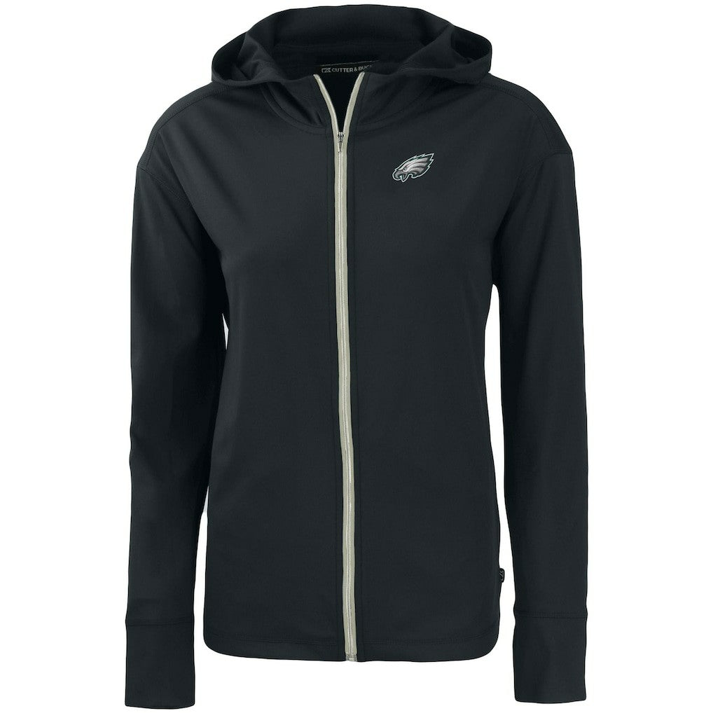 Philadelphia Eagles Cutter & Buck Women's Primary Mark Daybreak Eco Recycled Full-Zip Hoodie Black | NFL