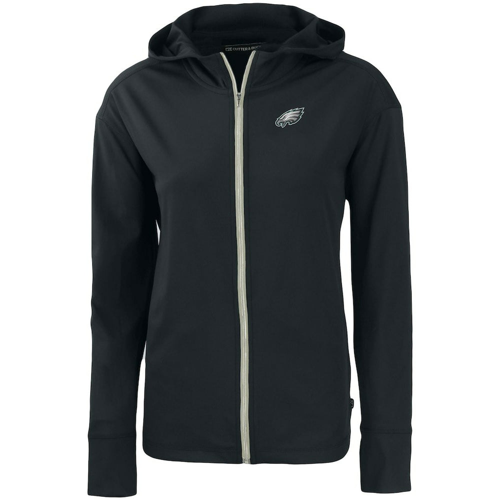 Philadelphia Eagles Cutter & Buck Women's Primary Mark Daybreak Eco Recycled Full-Zip Hoodie Black | NFL
