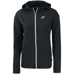 Philadelphia Eagles Cutter & Buck Women's Primary Mark Daybreak Eco Recycled Full-Zip Hoodie Black | NFL