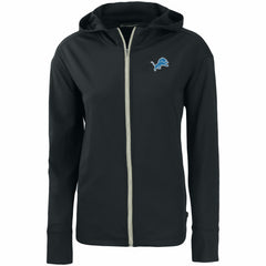 Detroit Lions Cutter & Buck Women's Primary Mark Daybreak Eco Recycled Full-Zip Hoodie Black | NFL