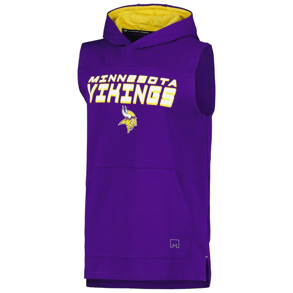 Minnesota Vikings MSX by Michael Strahan Captain Sleeveless Hoodie T-Shirt Purple | NFL