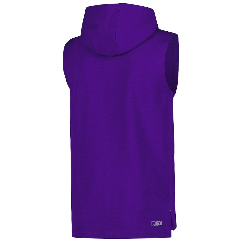 Minnesota Vikings MSX by Michael Strahan Captain Sleeveless Hoodie T-Shirt Purple | NFL