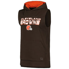 Cleveland Browns MSX by Michael Strahan Captain Sleeveless Hoodie T-Shirt Brown | NFL