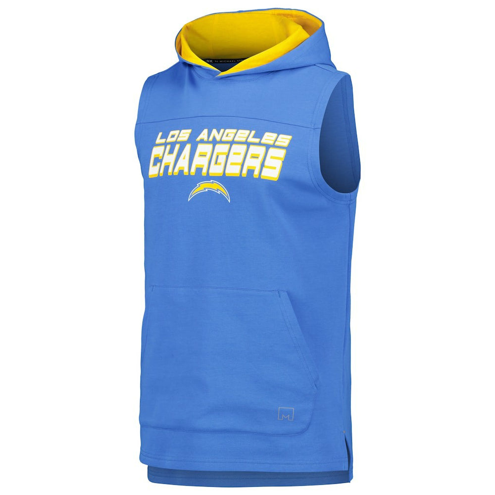 Los Angeles Chargers MSX by Michael Strahan Captain Sleeveless Hoodie T-Shirt Powder Blue | NFL