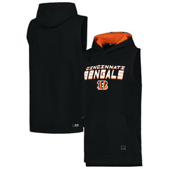 Cincinnati Bengals MSX by Michael Strahan Captain Sleeveless Hoodie T-Shirt Black | NFL