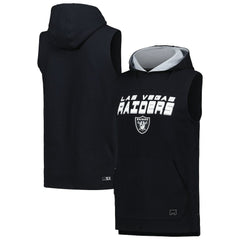 Las Vegas Raiders MSX by Michael Strahan Captain Sleeveless Hoodie T-Shirt Black | NFL