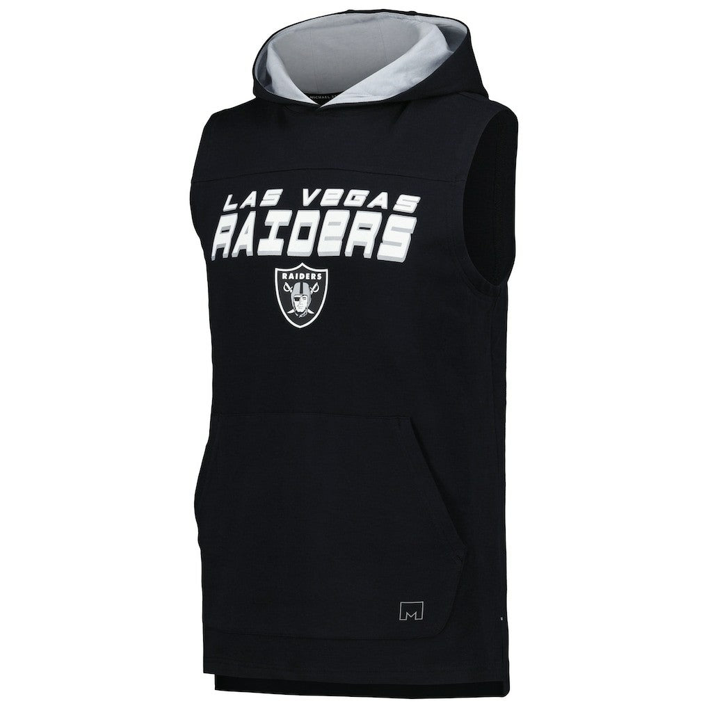 Las Vegas Raiders MSX by Michael Strahan Captain Sleeveless Hoodie T-Shirt Black | NFL