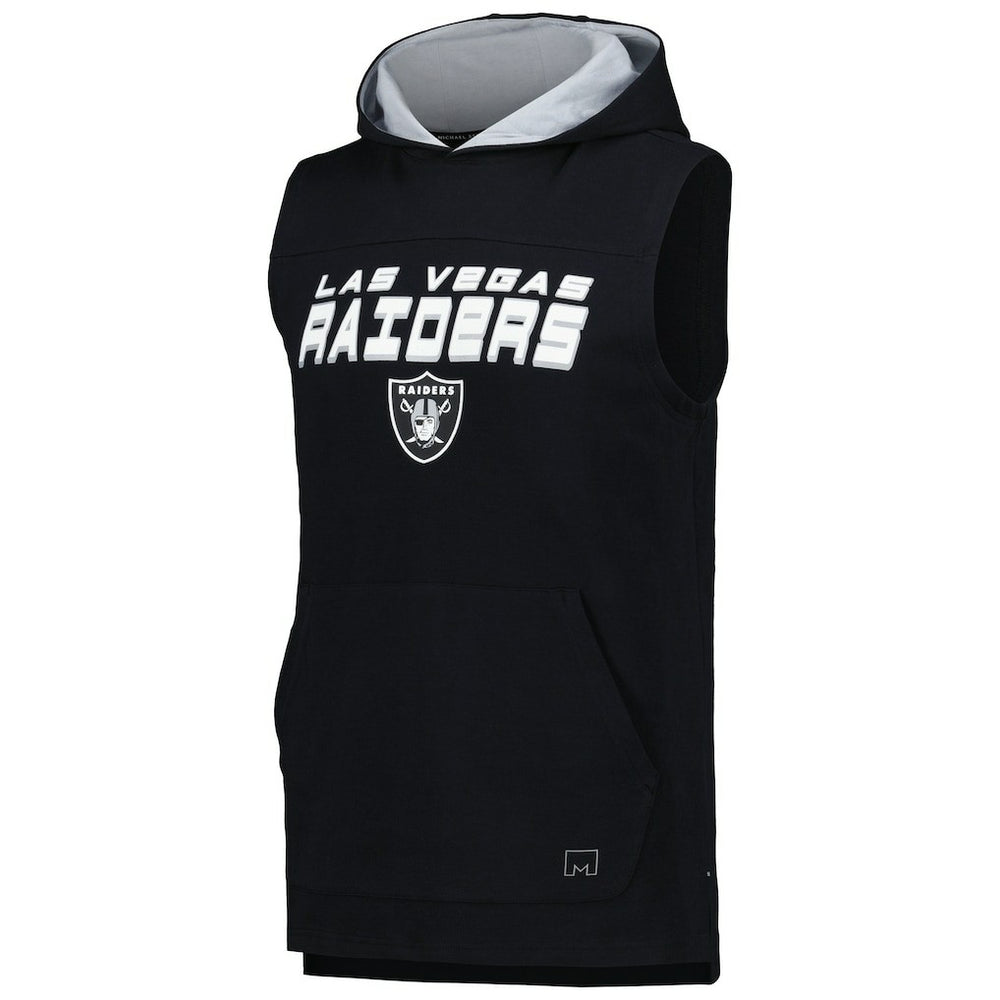 Las Vegas Raiders MSX by Michael Strahan Captain Sleeveless Hoodie T-Shirt Black | NFL